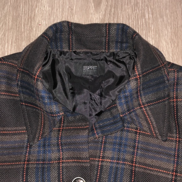 Esprit Plaid Wool Blend Button Up - Picture 2 of 4